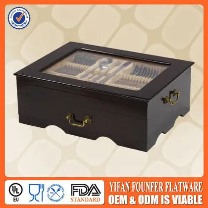 High Grade 72pcs tableware Set Wooden gift Box