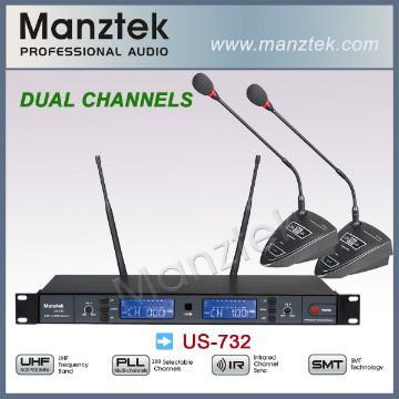 Manztek Professional UHF Karaoke Wireless Microphone US-732