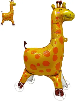 Walking Giraffe Aluminum Foil Balloon