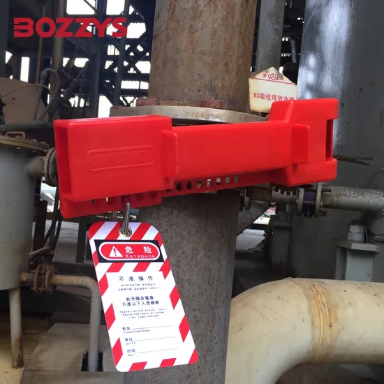 BOZZYS Industrial Butterfly Valve Safety Lockout with Padlock Holes for Valve Handles 8mm-45mm