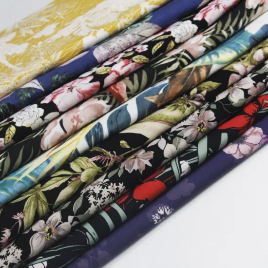 High-Quality Summer Fabric: Unique Flower-Printed Polycotton Poplin and Polyester Blend