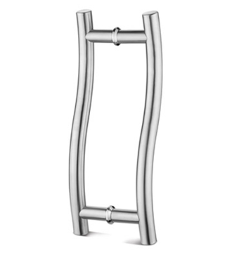 Tubular door handles for sliding glass doors