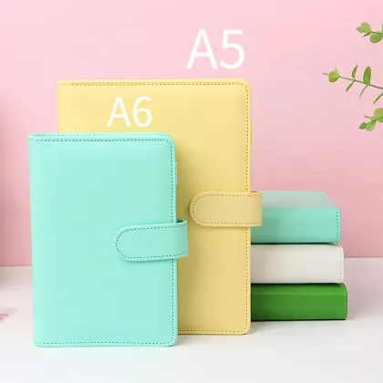 Korean Budget Style Legal Size Hardcover PU Leather Binder Notebook