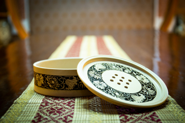 All ceramic tea boat painted under glaze in Jizhou kiln