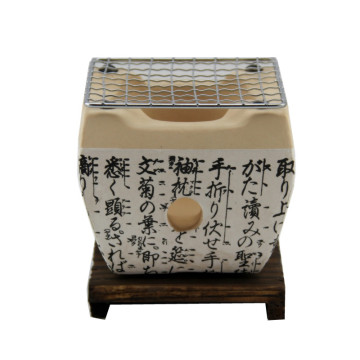 Japanese Ceramic BBQ Shichirin Hibachi for Camping and Charcoal Barbecue