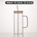 Botella de agua de vidrio de borosilicato alto personalizable