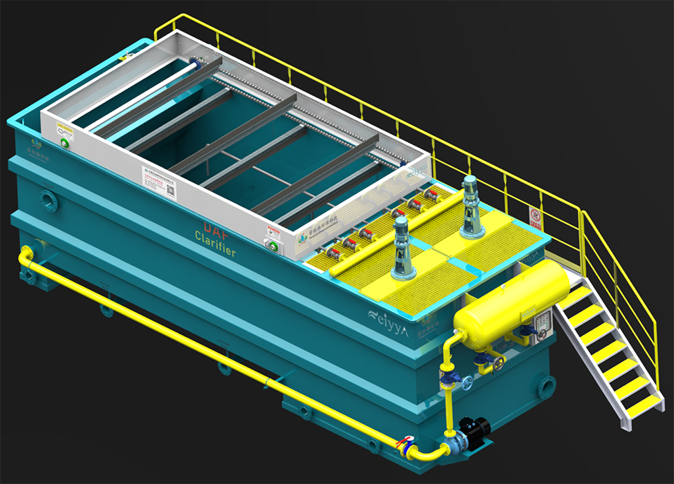 Dissolved flotation with high capacity and efficiency