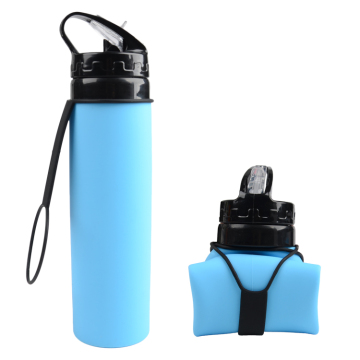 Customized Multi-Color Collapsible Silicone Water Bottle for Outdoor Camping and Travel