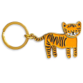 Holiday Gift Metal Personalised Logo Tiger Enamel Keychain