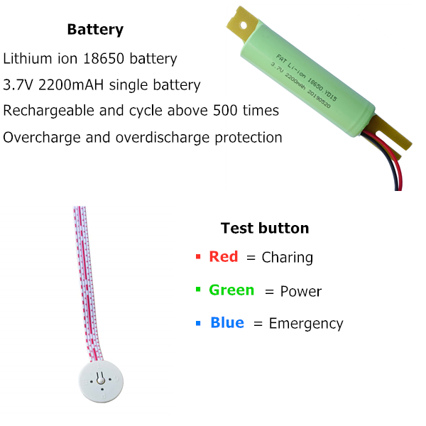 led emergency driver battery