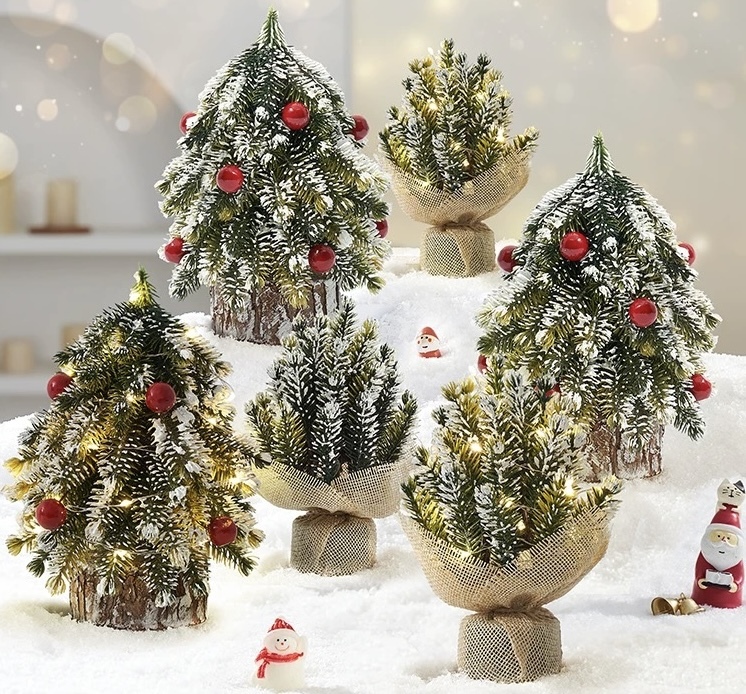 Christmas Red Gold Mini Christmas Tree