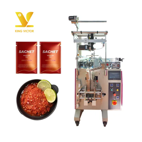 Small Pouch Hot Chili Sauce Packing Machine - 4 Side Sealing Packaging Equipment