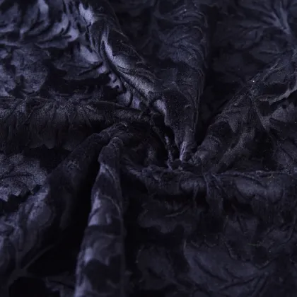 Polyester Spandex Knit Embossed Velvet Fabric