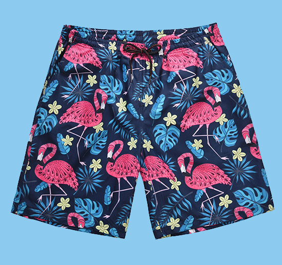 Cool men's beach pants with print