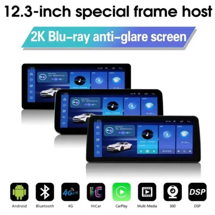 12.3inch Universal Android 12 Car Radio Entertainment System with GPS and CarPlay