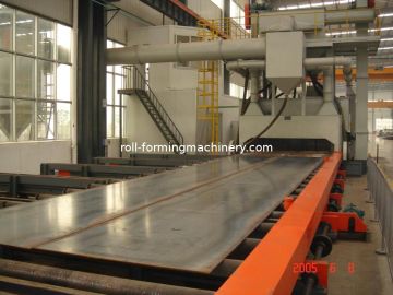 Steel Plate / Sheet Shot Blasting Machine With Painting / Dry System