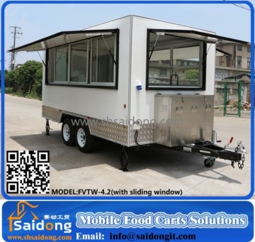 With CE approval mobile Fast Food Trailer Food Van(manufacturer)