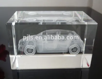 3d laser engraved crystal cube/square crystal cube/ crystal blank cube