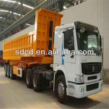 China Shandong Jinan chengda 3 axles side dump semi-trailers side dumping semi trailer