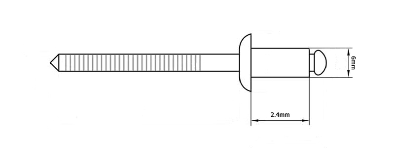 Rivets de trou aveugle de tête rond en acier