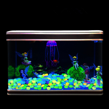 50Pcs/Set Aquarium Decoration Glow In The Dark Stone Fish Tank Accessories Artificial Luminous Pebbles Stone Walkway Decor