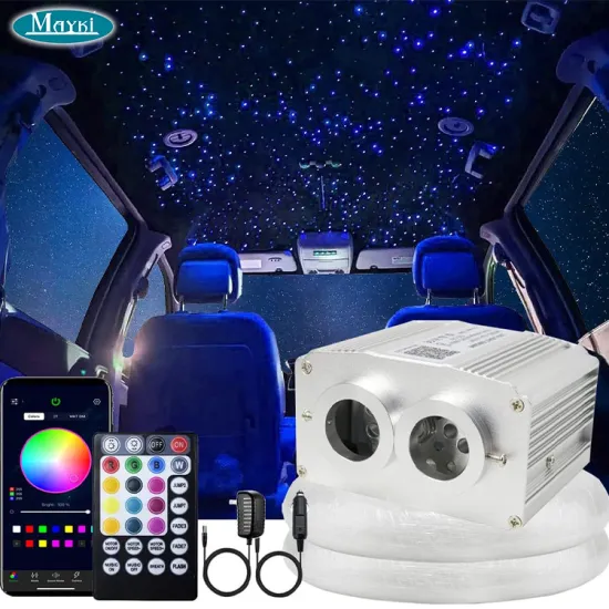 Car LED Light Fiber Optic Lights RGBW Twinkle Starlight Headliner Kit