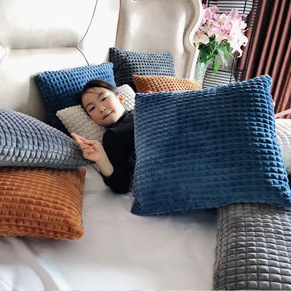 north europe style soft fleece leg throw pillows