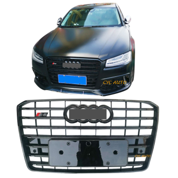 A8 S8 D4 Front Grille لـ Audi A8 DaceLift to S8 Car Grille Look 2015-2018