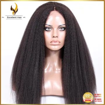 Hgh quality italian yaki peruvian human hair lace front wig