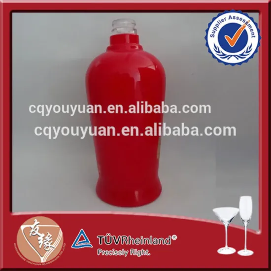 Red Spray Empty Mini Liquor Bottle 500 ml Glass