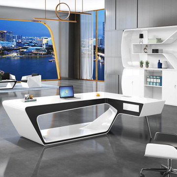 Luxury Modern L Shape CEO Executive Office Desk - Italy Style Manager Computer Table