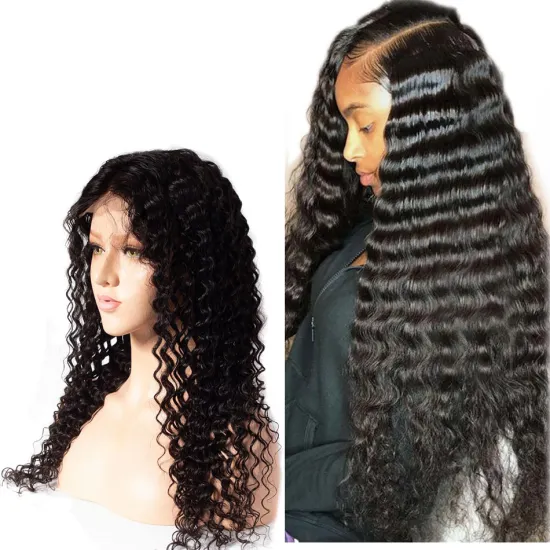 Peruvian Deep Wave Virgin European Hair Wigs for Women Lace Front Wig under 100 Human Hair Lace Front Braided Wig