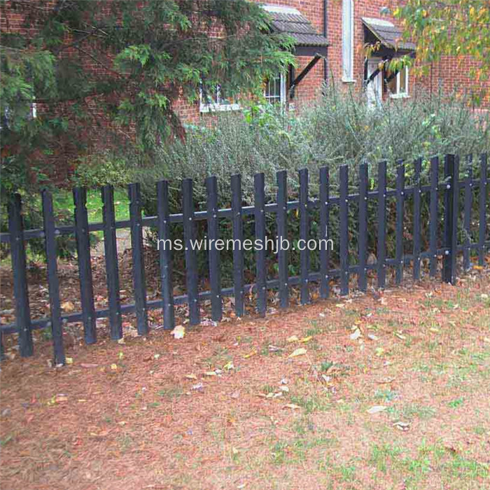 D Seksyen Rounded Notch Palisade Fencing