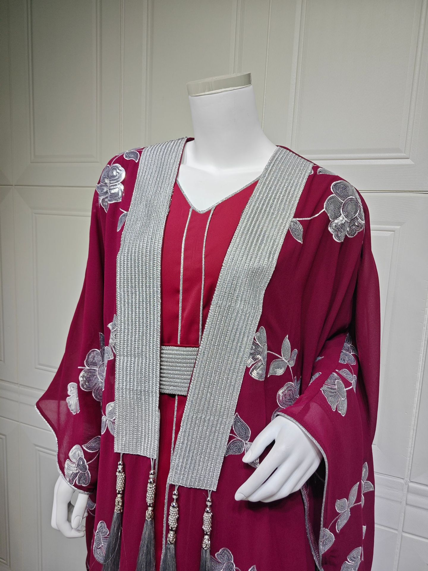 Abaya Jalabiya Dress 2 Pieces Set AB462 (7)
