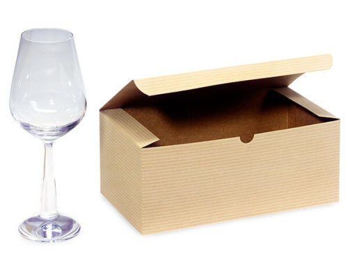 جودة عالية ورقة أدوات المائدة النبيذ الزجاج التعبئة مربع