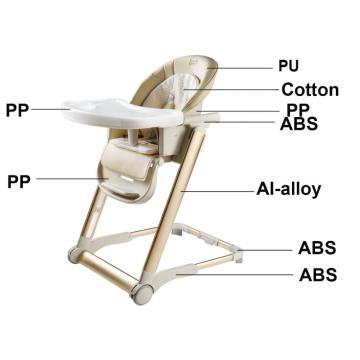 Silla alta de plástico para bebés / niños pequeños / bebés