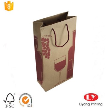 Kraft Paper Wine Gift Bag with Handle