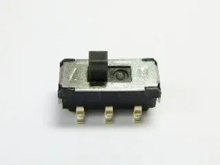 SSSS213202 Vertical 1-Pole 2-Position Reflow SMD Slide Switches - 2mm Travel, Cut Tape