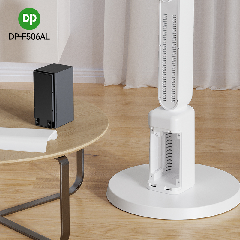 Remote Control 18'' Rechargeable AC DC Pedestal Stand Fan with Light