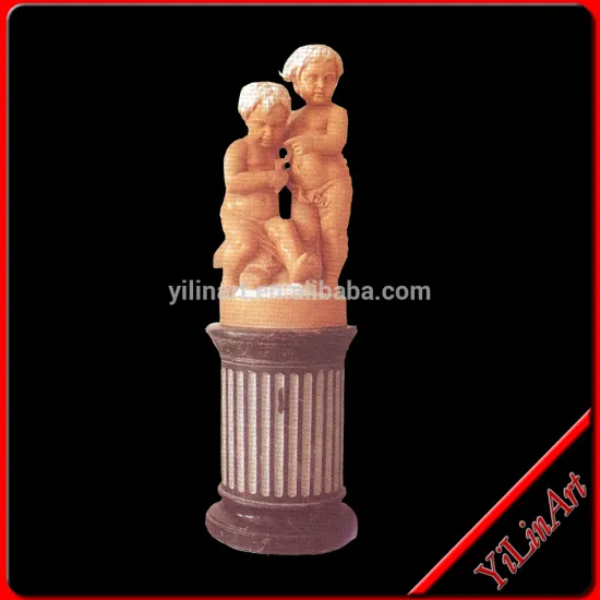 Marble Stone Child Statues, White Marble Cowboy, Antique Marble Statues