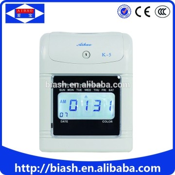 office punch card time recording attendance machine