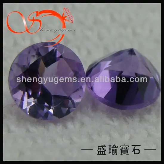 round cut loose real natural amethyst stone(AMRD-6mm)
