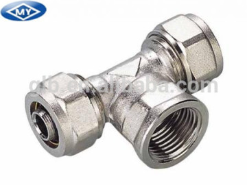 Brass Compression Fittings for Pex-Al-Pex Pipes - Female Tee