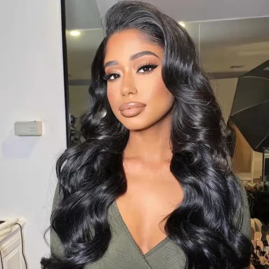 GMWIG wholesale frontal custom wigs 100% human hair natural color high quality Body Wave 13x4" brazilian virgin transparent lace