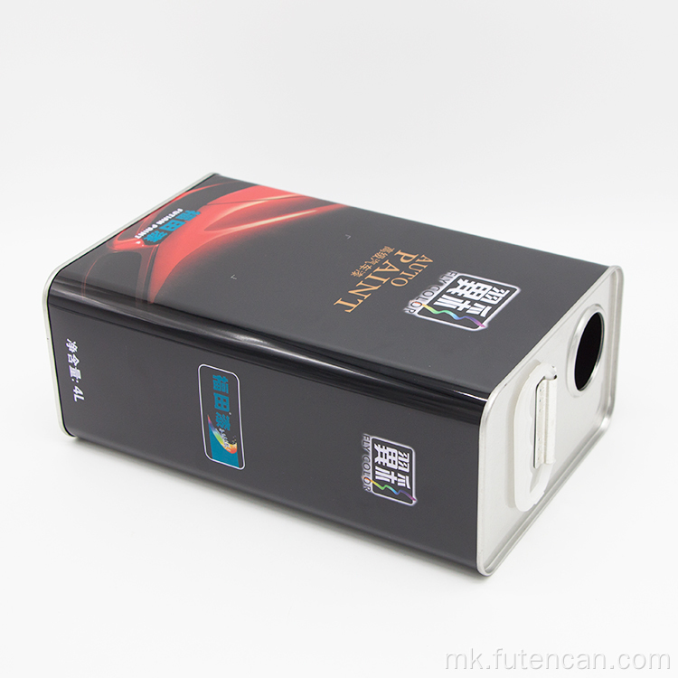 Квадратна лименка за празна калај за моторно масло