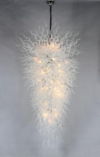 Luxury White Murano Glass Chandelier Light Fixture Blown Glass