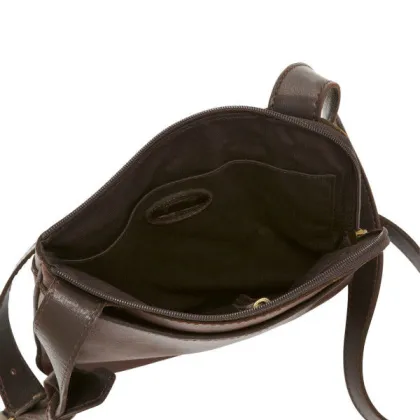 Custom Leisure Mens Small Leather Crossbody Bag , Leather Sling Crossbody Bag