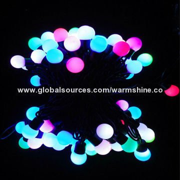 LED Flashing Christmas Ball Lights, AA Battery Working with 110/240V AC Voltage