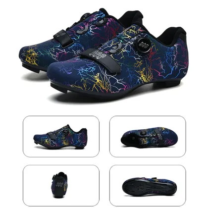 Professional Speed Cycling Shoes for Competition: Flat, Self-locking Bike MTB Shoes for Mountain Sports