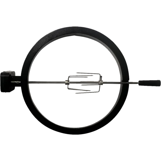 Black Steel Electric Rotisserie Chicken Rack for Auplex BBQ Grill